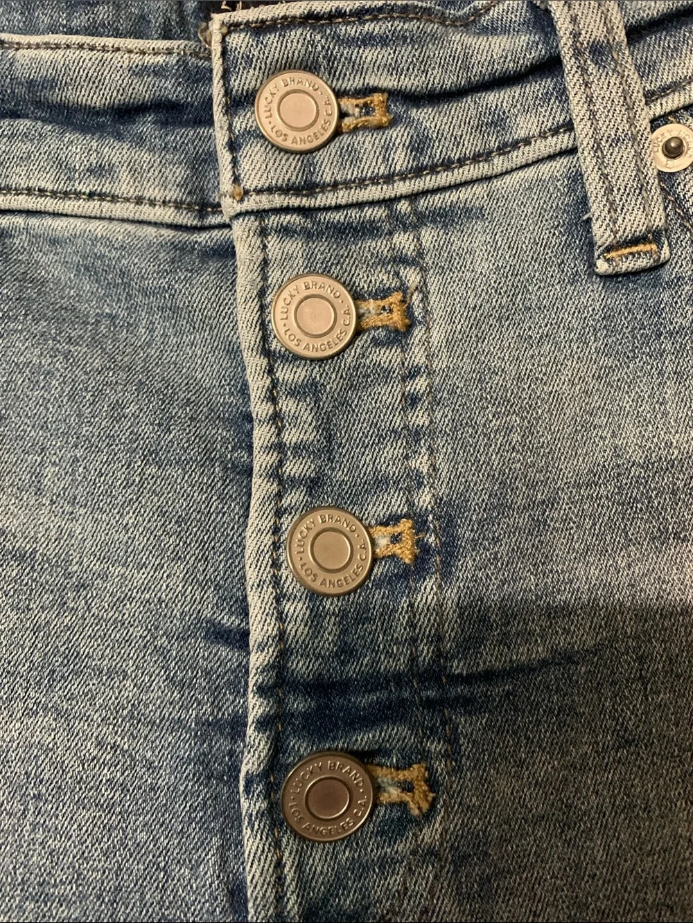 Lucky Brand High-Rise Light Blue Button-Fly Jeans